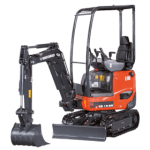 ES 15 SR Peso 1540 Kg (Canopy) 1650 kg (Cabina) Cadenas goma Potenc.motor 15.2 Hp Prof. Excavac. 2100 mm