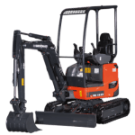 ES 18 ZT Peso 1730 Kg (Canopy) 1810 kg (Cabina) Cadenas goma Potenc. motor 15.2 Hp Prof. Excavac. 2300 mm