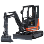 ES 28.2 ZT Peso 2700 Kg (Canopy) 2850 kg (Cabina) Cadenas goma Potenc. motor 33.4 Hp Prof. Excavac. 2550 mm