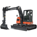 ES 90 UR Peso 9100 Kg (Cadenas goma 9420 kg (Cadenas metal) Potenc. motor 63.2 Hp Prof. Excavac. 4220 mm Brazo articul. Lateral (deporté)