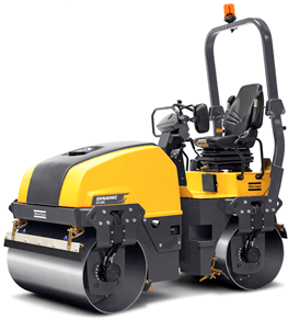 CC1200 Motor Kubota 35 CV Ancho tambor 1200 mm Amplitud nominal 0,5 mm Frecuencia de Vibración 63 Hz Fuerza centrífuga 33 kN Peso 2600 Kg Español