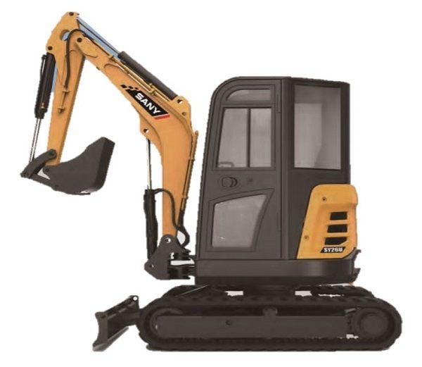 SY 26U Motor Yanmar TIER 4 FINAL Potencia 19,6 CV/2400 rpm Ancho Transporte 1550 mm Profundidad Excavación 2.820 mm Cuchara 0,06 m3 Peso 2.680 Kg Español Inglés