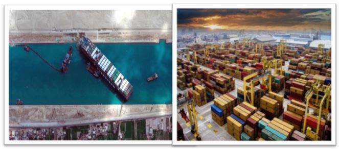 EL CANAL DE SUEZ COLAPSADO