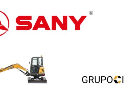 SANY SY35U excavadora compacta de giro corto para obra urbana.