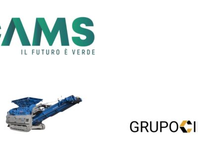 CAMS UTM 1500 BOMBER planta móvil de trituración reciclaje con diseño compacto.