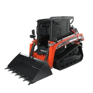 Minicargadora compacta Eurocomach 18TL con sistema de cadenas.
