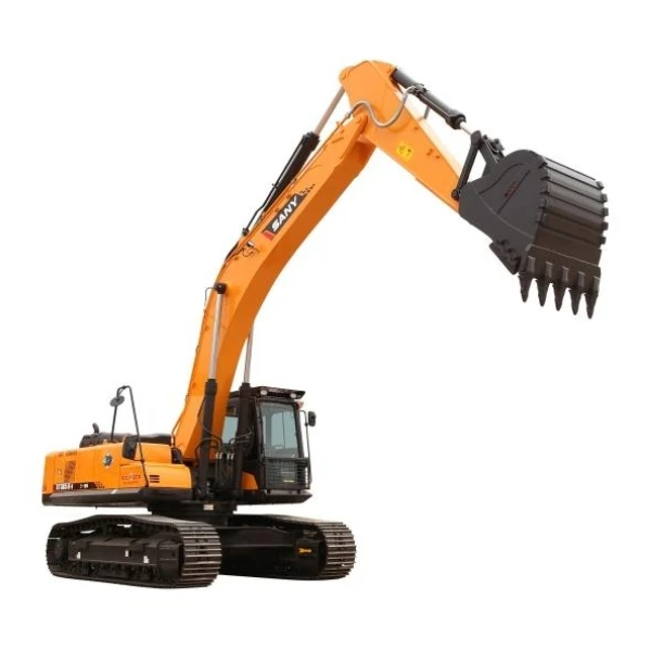 Excavadora SANY SY365H vista lateral con brazo hidráulico extendido.
