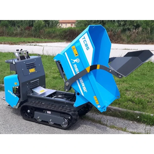 Messersi TC85 minidumper gasolina con cajón basculante para construcción.
