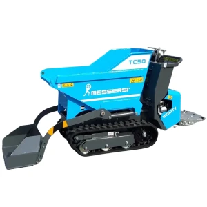Minidumper Messersi TC50 maquinaria de construcción en operación sobre terreno de obra.