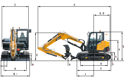 Excavadora compacta sany sy80u, maquinaria de construcción versátil para terrenos difíciles.