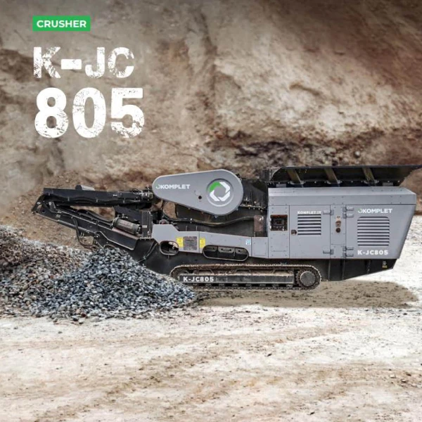 KOMPLET K-JC 805 en obra reciclando escombros y áridos.