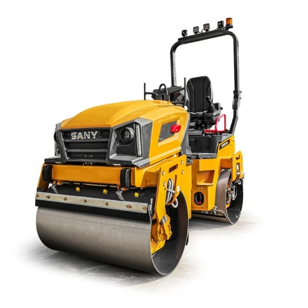 Compactador SANY STR30C-10 con doble tambor vibratorio y puesto de mando ergonómico.