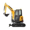 SANY SY35U Excavadora compacta con hoja topadora para nivelado.