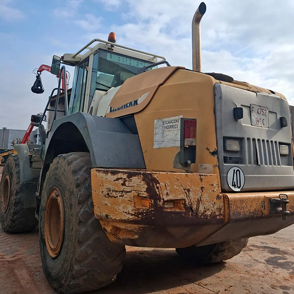 Vista trasera de la cargadora Liebherr L-544 usada, ideal para trabajos exigentes.