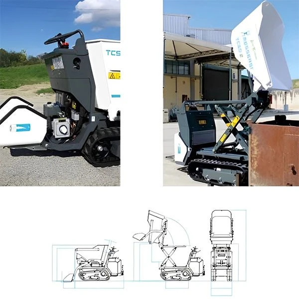 Messersi TC120 Electric con cajón basculante elevable y alto volteo.