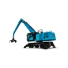 Manipuladora de materiales eléctrica Sany SMHW40E con motor de 218 CV, cabina elevable y alto alcance, ideal para reciclaje y manipulación de residuos.