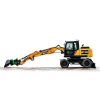 Excavadora de ruedas SANY SY155W con brazo partido, diseñada para trabajos de precisión y alto rendimiento en construcción y movimiento de tierras.