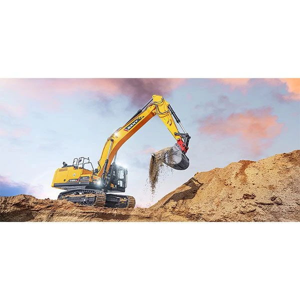 Excavadora SANY SY305C realizando operaciones de excavación pesada en proyectos de obra pública.