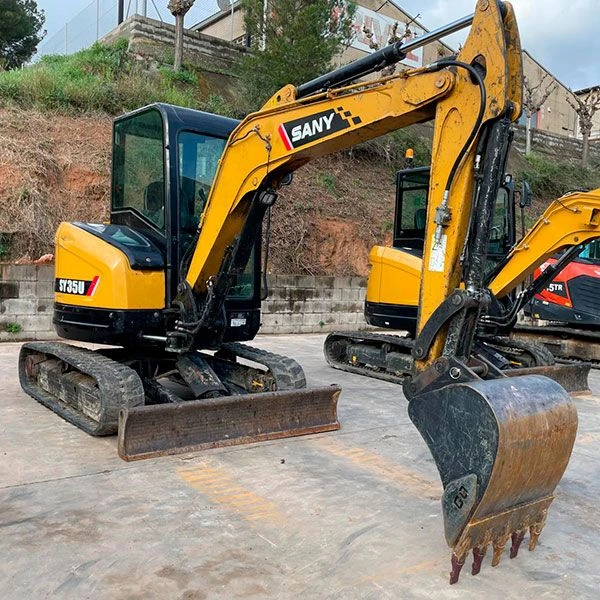 SANY SY35U Excavadora De Segunda Mano Con Brazo Extendido.