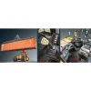 Cabina ergonómica, joystick y operación de carga del Reachstacker SANY en GRUPOCIBSA.