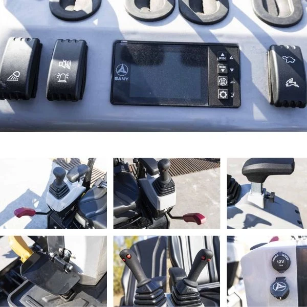 SANY SY10U panel de control con joystick.