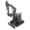 Eurocomach 100TR miniexcavadora profesional con brazo triple y motor Yanmar en obra pública.