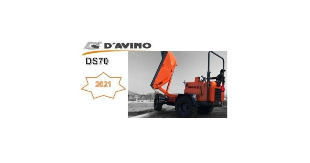 Dumper Articulado DAVINO DS70 con Cuba Giratoria 180º y Motor Yanmar 4WD Hidrostático.