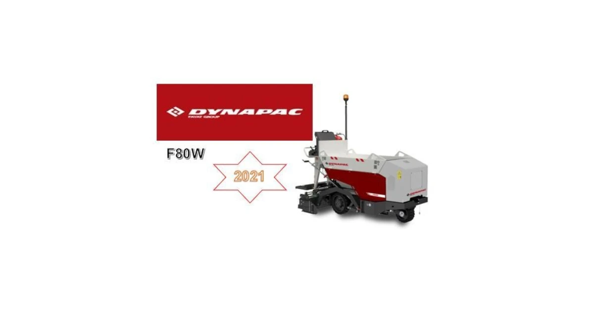 Mini Pavimentadora DYNAPAC F80W Con Regla V1300V, Ancho De Trabajo 0,25–1,65 m Y Sistema De Calefacción A Gas.