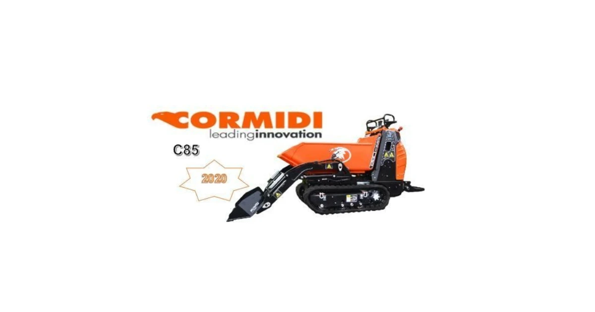 Mini Dumper CORMIDI C85 De Orugas, 800 kg De Capacidad, Tolva 0,28–0,45 m³ Y Transmisión Hidrostática.