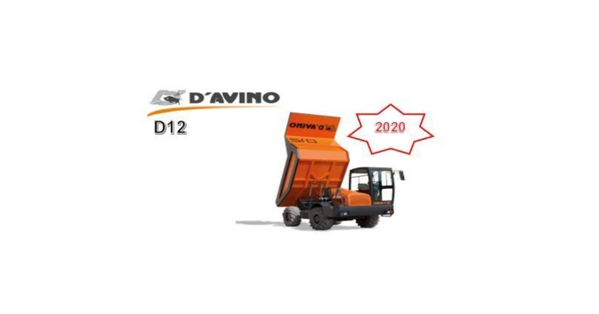 Dumper DAVINO D12 4x4 Con Puesto De Conducción Reversible, Descarga Trasera Y Tolva De 6.700/8.300 L.
