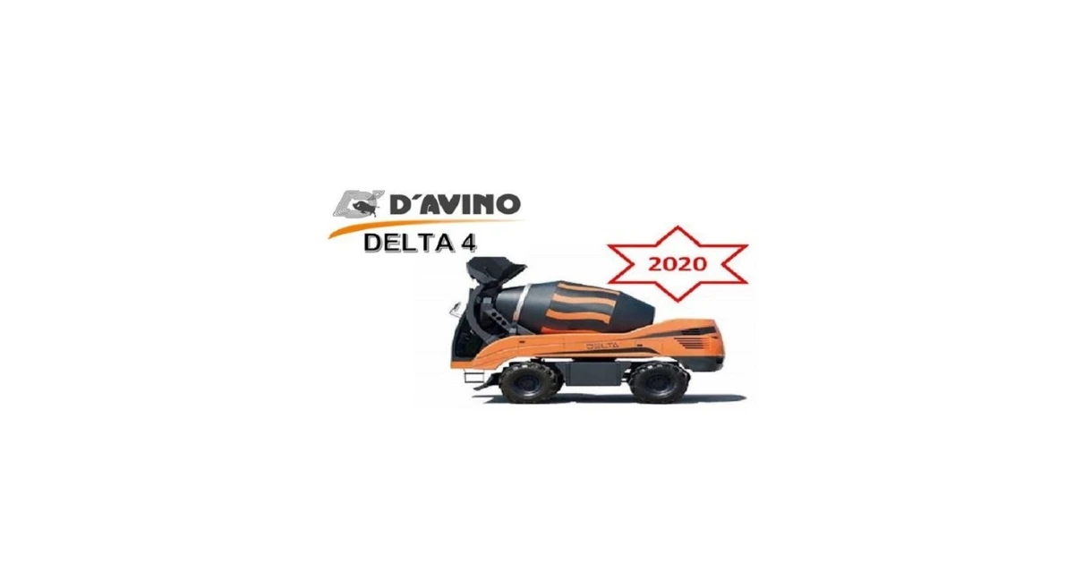 Autohormigonera DAVINO DELTA 4 con cabina soldada al tambor, giro 360°, 4x4 y producción de 4,5 m³ por ciclo en obra.