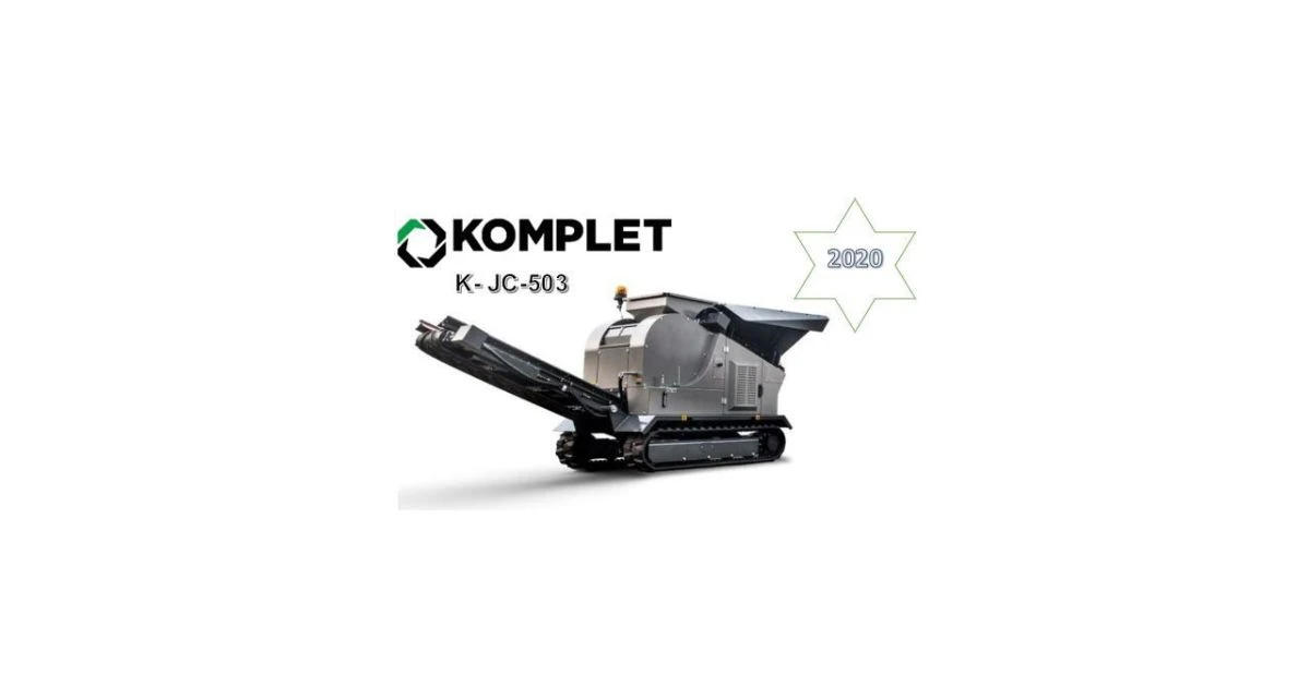 Machacadora Móvil KOMPLET K-JC 503 Compacta con Ajuste Hidráulico y Control Remoto.
