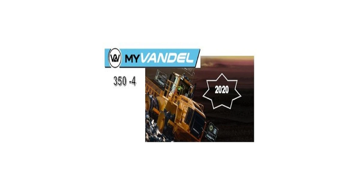 Compactador De Residuos VANDEL 350-4 Con Motor Volvo Penta, 4 Rodillos De Patas De Oveja Y Ancho De Compactación De 4 Metros.