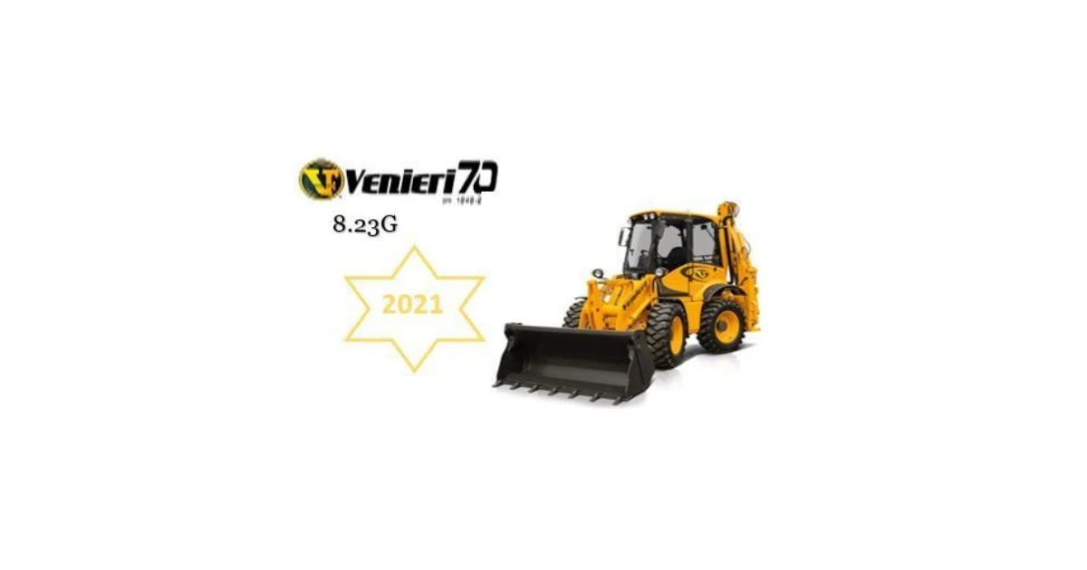 Venieri 8.23G Retrocargadora Articulada Con Cinemática Z En Obra.