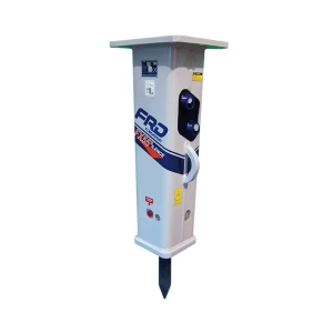 Furukawa FX55, martillo hidráulico para excavadora 4–7 t con puntero 68 mm, caudal 40–85 l/min y presión 12–16 MPa.