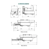 Planos De Dimensiones De La Cams Tappabuchi+ Con Vista Lateral Y Superior De Mesa Cerrada Y Abierta.