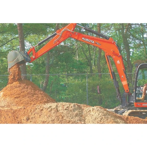 Excavadora Kubota KX080-3 Trabajando En Excavación De Tierra.