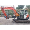 Excavadora Kubota KX080-3 Segunda Mano En Vista Lateral Para Obra.