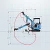 Diagrama De Alcance Y Profundidad De La Mini Excavadora SANY SY19E2.