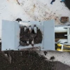 Tolva de alimentación de la trituradora primaria CAMS FTR 1500 FTR 1200 FTR 1000 y FTR 750 cargada con bloques de asfalto en una aplicación de GRUPOCIBSA.